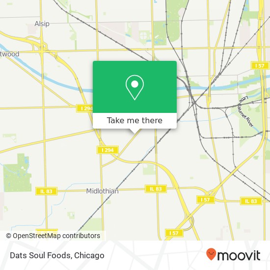 Mapa de Dats Soul Foods, 13914 S Claire Blvd Robbins, IL 60472