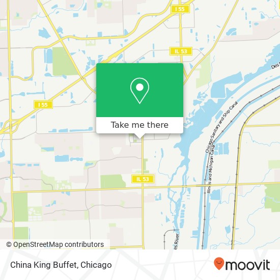 Mapa de China King Buffet, 15 Terrace Ln Romeoville, IL 60446