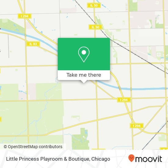 Mapa de Little Princess Playroom & Boutique, 13123 Rivercrest Dr Crestwood, IL 60445