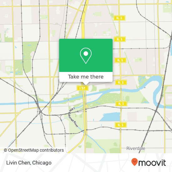 Mapa de Livin Chen, 12853 S Ashland Ave Calumet Park, IL 60827