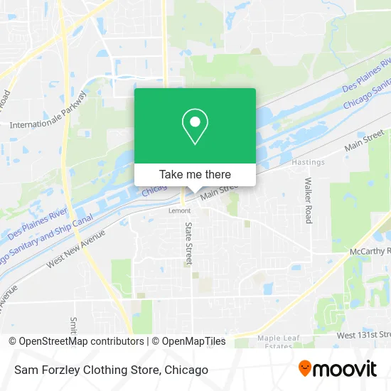 Sam Forzley Clothing Store map