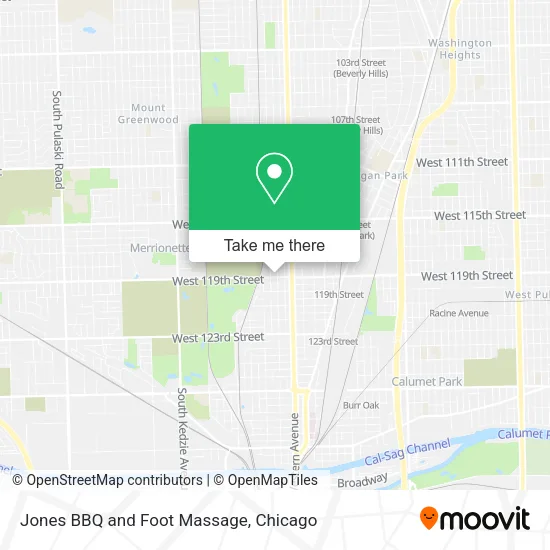 Jones BBQ and Foot Massage map