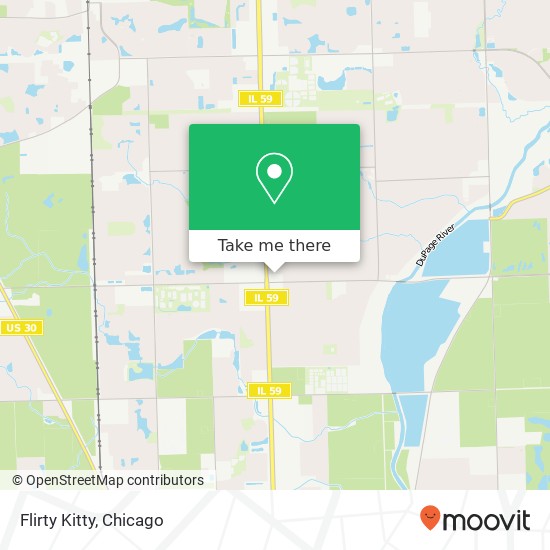 Mapa de Flirty Kitty, 2735 Hassert Blvd Naperville, IL 60564