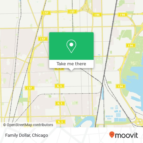 Mapa de Family Dollar, 449 W 115th St Chicago, IL 60628