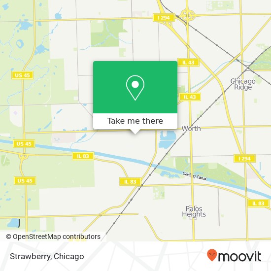 Mapa de Strawberry, 111th Pl Palos Hills, IL 60465