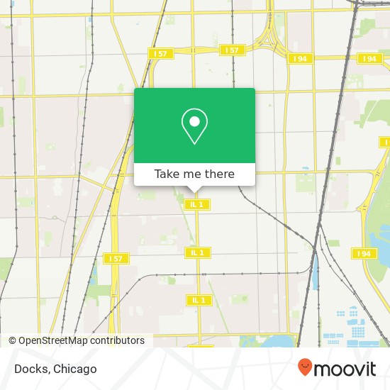 Mapa de Docks, 11300 S Halsted St Chicago, IL 60628