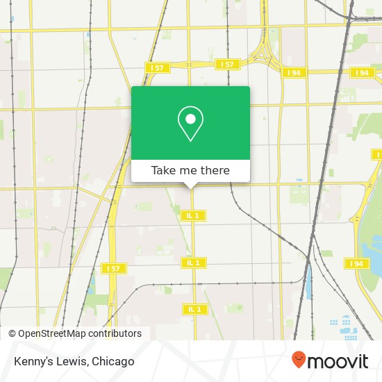 Mapa de Kenny's Lewis, 11130 S Halsted St Chicago, IL 60628