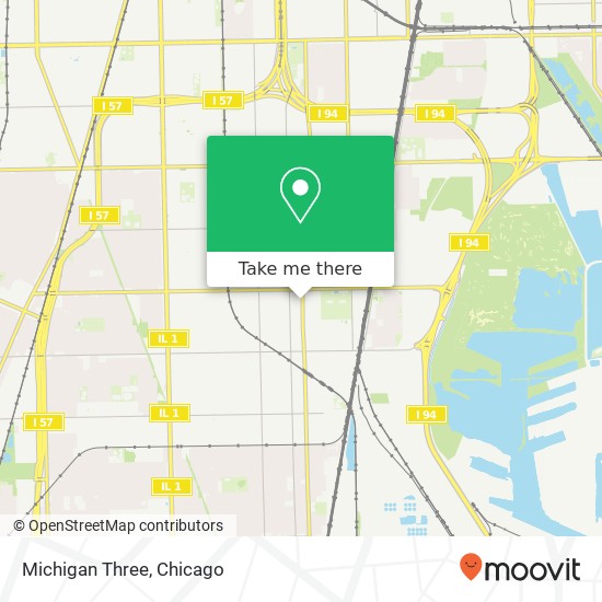 Mapa de Michigan Three, 11146 S Michigan Ave Chicago, IL 60628