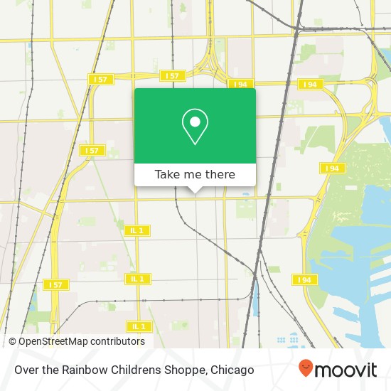 Mapa de Over the Rainbow Childrens Shoppe, 11058 S Wentworth Ave Chicago, IL 60628