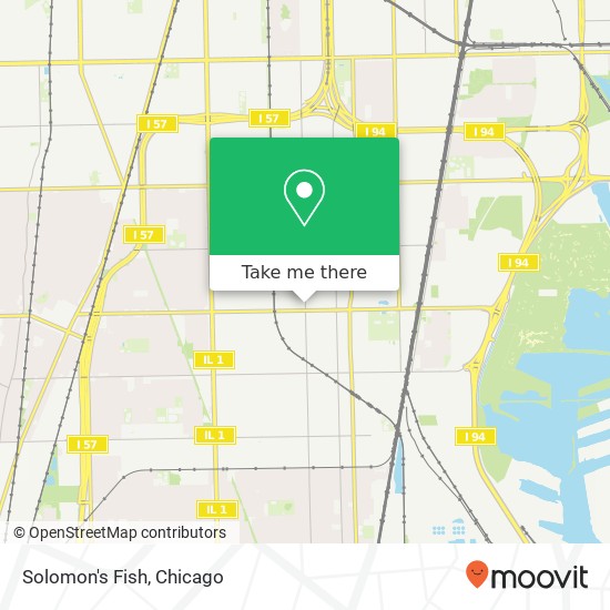Mapa de Solomon's Fish, 11046 S Wentworth Ave Chicago, IL 60628