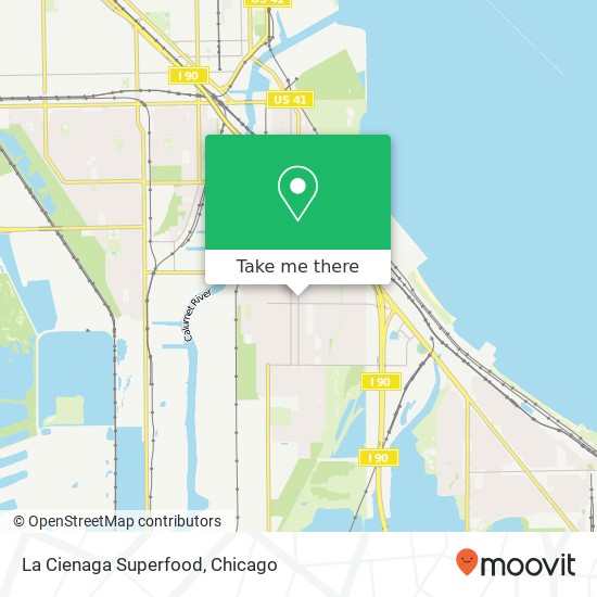 Mapa de La Cienaga Superfood, 10736 S Ewing Ave Chicago, IL 60617
