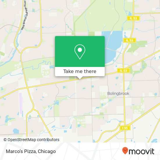 Mapa de Marco's Pizza, 689 W Boughton Rd Bolingbrook, IL 60440