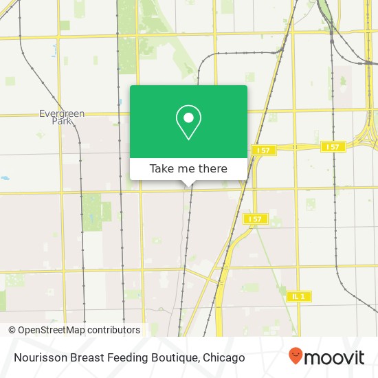 Mapa de Nourisson Breast Feeding Boutique, 1908 W 103rd St Chicago, IL 60643