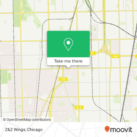 Mapa de Z&Z Wings, 1049 W 103rd St Chicago, IL 60643