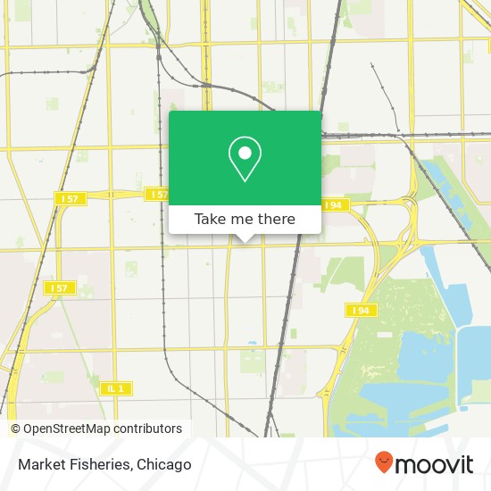 Mapa de Market Fisheries, 242 E 103rd St Chicago, IL 60628