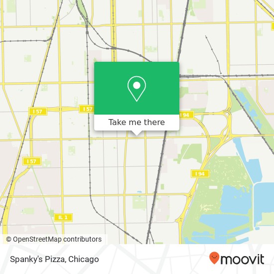 Mapa de Spanky's Pizza, 250 E 103rd St Chicago, IL 60628