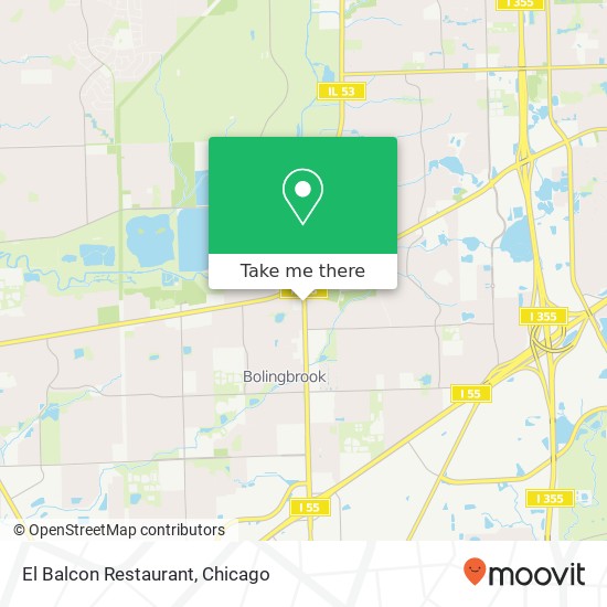 Mapa de El Balcon Restaurant, 431 N Bolingbrook Dr Bolingbrook, IL 60440