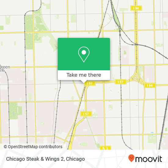 Mapa de Chicago Steak & Wings 2, 1233 W 99th St Chicago, IL 60643