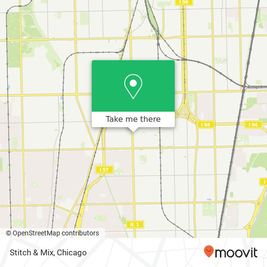 Mapa de Stitch & Mix, 10053 S Halsted St Chicago, IL 60628