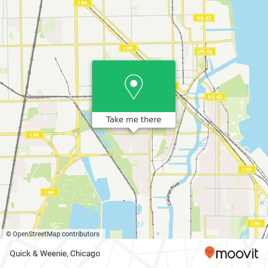 Mapa de Quick & Weenie, 2411 E 100th St Chicago, IL 60617