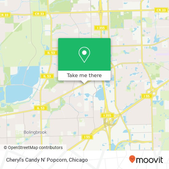 Mapa de Cheryl's Candy N' Popcorn, 635 E Boughton Rd Bolingbrook, IL 60440