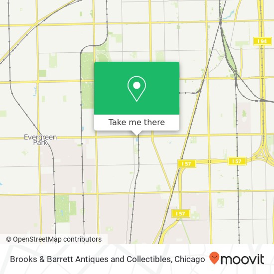 Mapa de Brooks & Barrett Antiques and Collectibles, 1805 W 95th St Chicago, IL 60643