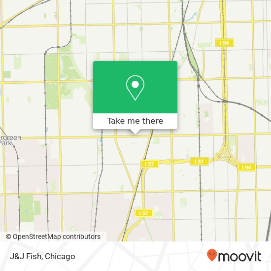 Mapa de J&J Fish, 1308 W 95th St Chicago, IL 60643