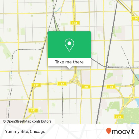 Mapa de Yummy Bite, 154 W 95th St Chicago, IL 60628