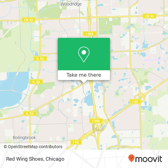 Mapa de Red Wing Shoes, 769 E Boughton Rd Bolingbrook, IL 60440