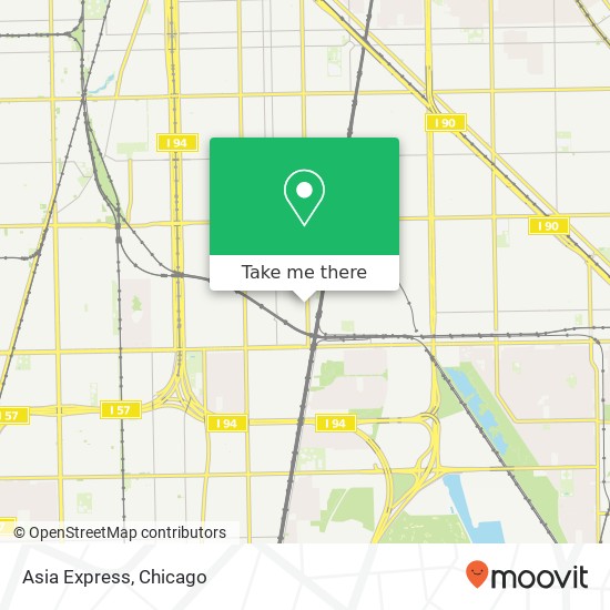Mapa de Asia Express, 9218 S Cottage Grove Ave Chicago, IL 60619