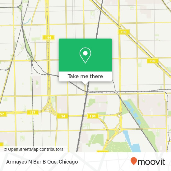 Mapa de Armayes N Bar B Que, 804 E 93rd St Chicago, IL 60619