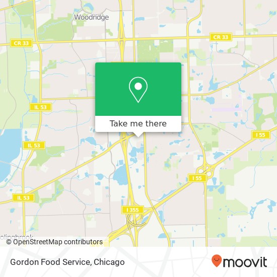 Gordon Food Service, 2025 87th St Woodridge, IL map