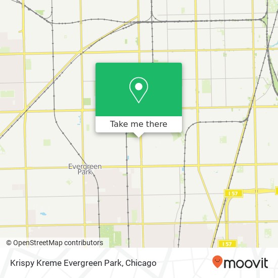 Mapa de Krispy Kreme Evergreen Park, 9150 S Western Ave IL