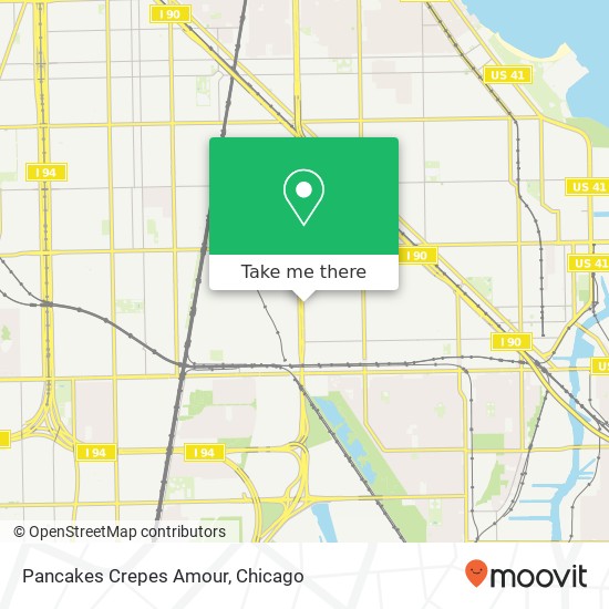 Mapa de Pancakes Crepes Amour, 9031 S Stony Island Ave Chicago, IL 60617