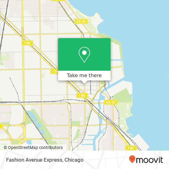 Mapa de Fashion Avenue Express, 9041 S Commercial Ave Chicago, IL 60617