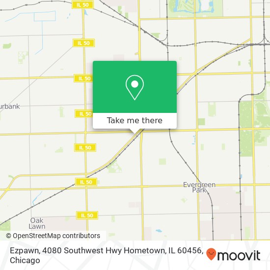 Mapa de Ezpawn, 4080 Southwest Hwy Hometown, IL 60456