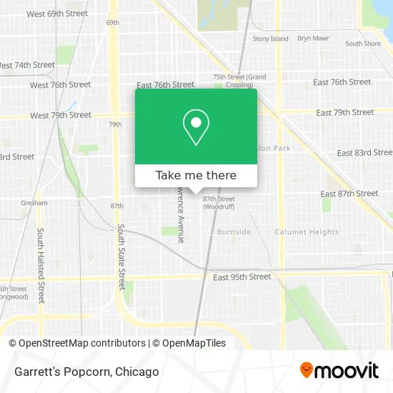 Garrett's Popcorn map