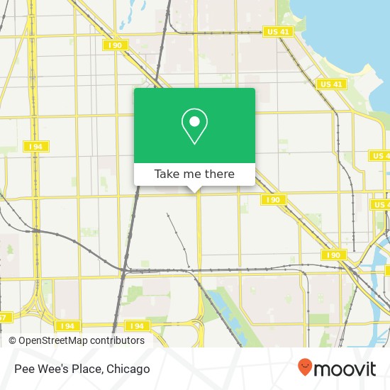 Mapa de Pee Wee's Place, 1538 E 87th St Chicago, IL 60619