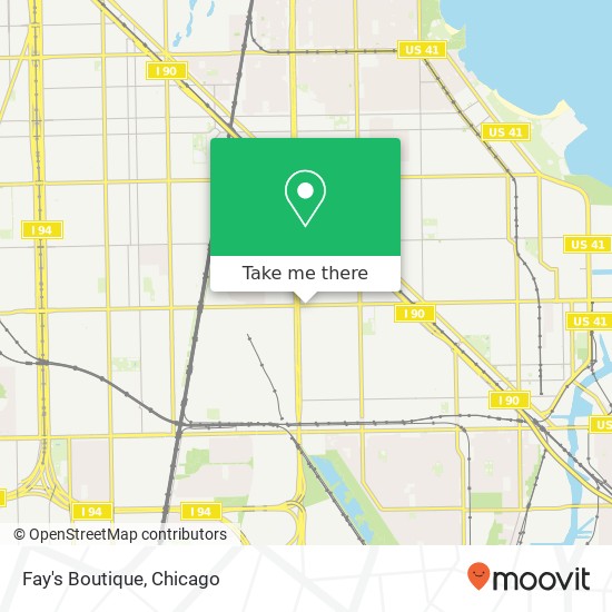 Mapa de Fay's Boutique, 1627 E 87th St Chicago, IL 60617