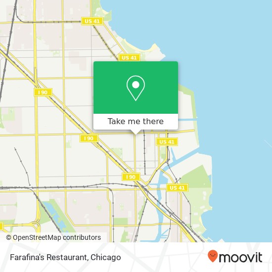 Mapa de Farafina's Restaurant, 8725 S Commercial Ave Chicago, IL 60617