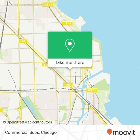 Mapa de Commercial Subs, 8904 S Commercial Ave Chicago, IL 60617