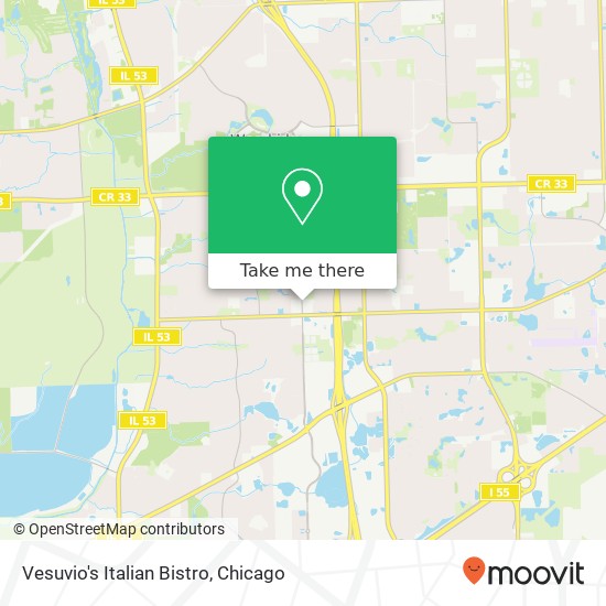 Mapa de Vesuvio's Italian Bistro, 8219 Janes Ave Woodridge, IL 60517