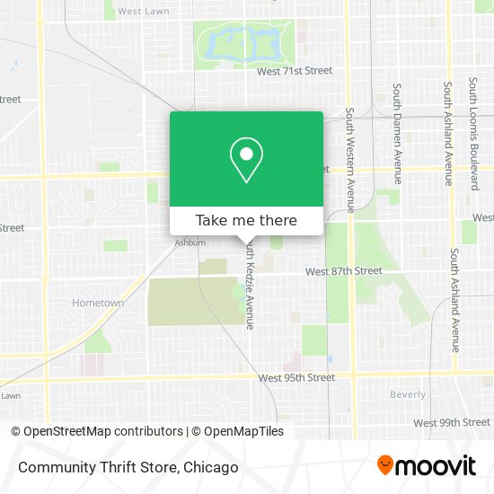 Mapa de Community Thrift Store