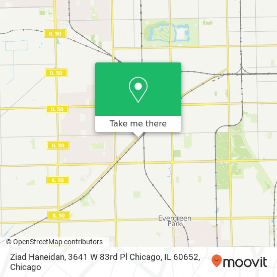 Mapa de Ziad Haneidan, 3641 W 83rd Pl Chicago, IL 60652