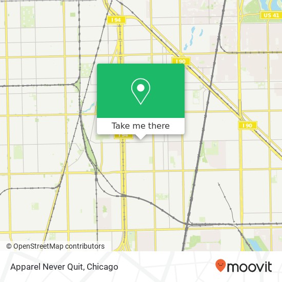 Mapa de Apparel Never Quit, 212 E 83rd St Chicago, IL 60619