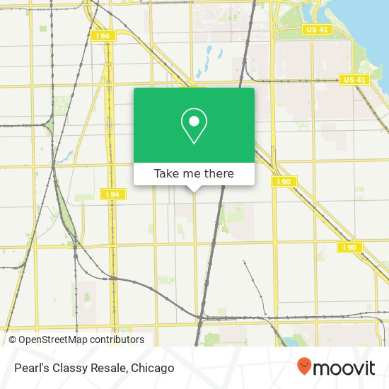 Mapa de Pearl's Classy Resale, 8207 S Cottage Grove Ave Chicago, IL 60619