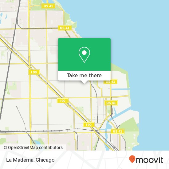 Mapa de La Maderna, 8401 S Muskegon Ave Chicago, IL 60617