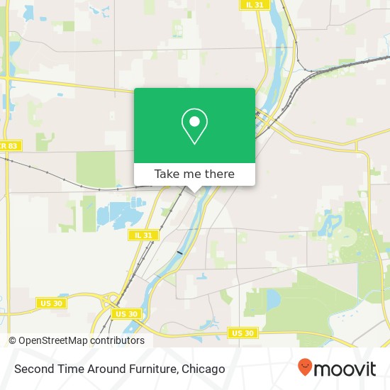 Mapa de Second Time Around Furniture, 731 S River St Aurora, IL 60506