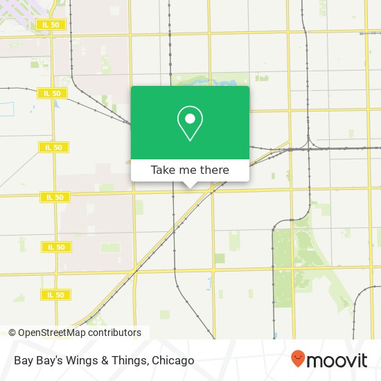 Mapa de Bay Bay's Wings & Things, 3412 W 79th St Chicago, IL 60652