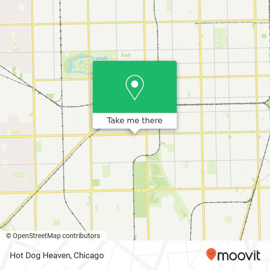 Mapa de Hot Dog Heaven, 2539 W 79th St Chicago, IL 60652